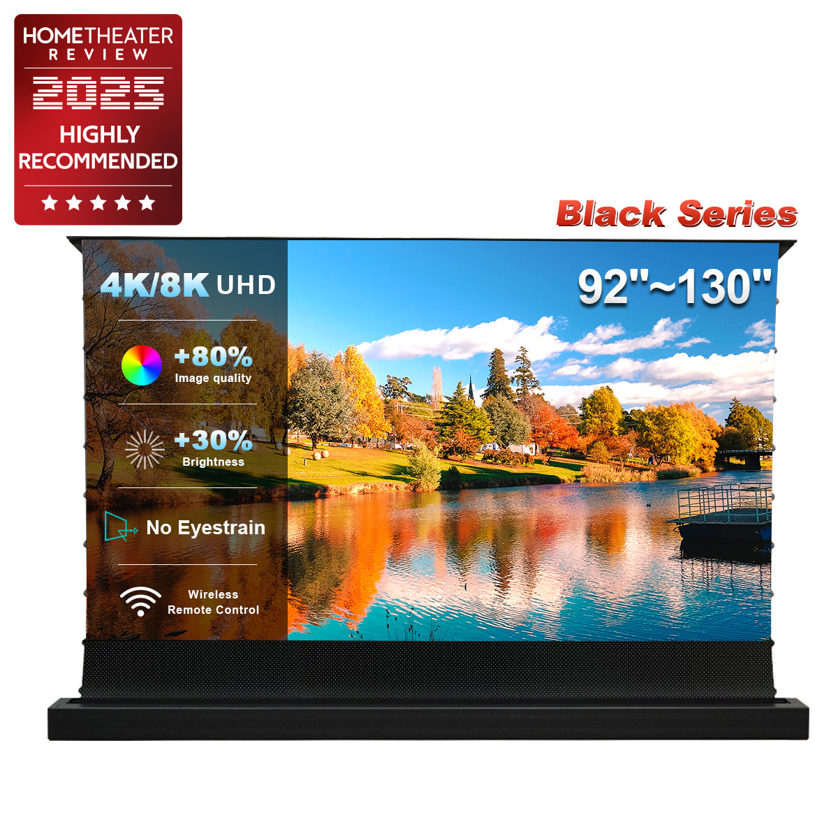 84''-130'' NothingProjector Black Series ALR Motorized Floor Rising Screen For Ultra Short Throw Projector