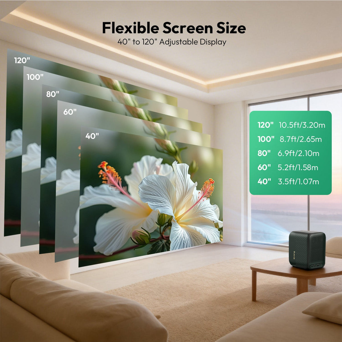Formovie Xming Page One Google TV LCD-projektor, understøtter 1080P FHD, med certificeret Netflix