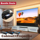 Shore Laser TV Cabinet paired with AWOL ultra short throw projector
