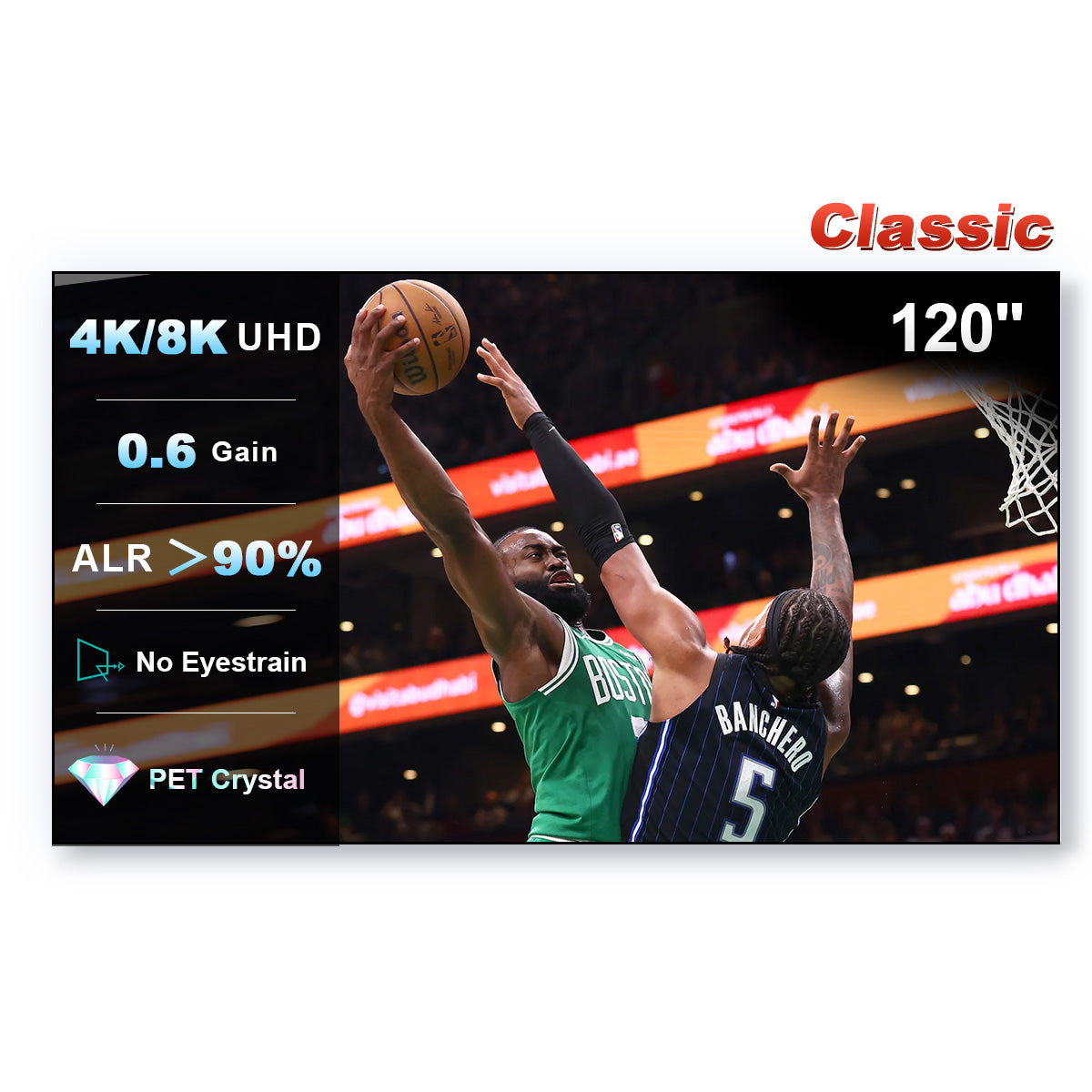 84''-150'' NothingProjector PET Crystal Classic UST ALR Projector Screen
