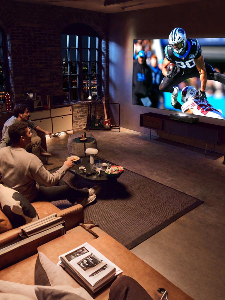 Enjoy your big game night with the best UST projector and ALR screen!