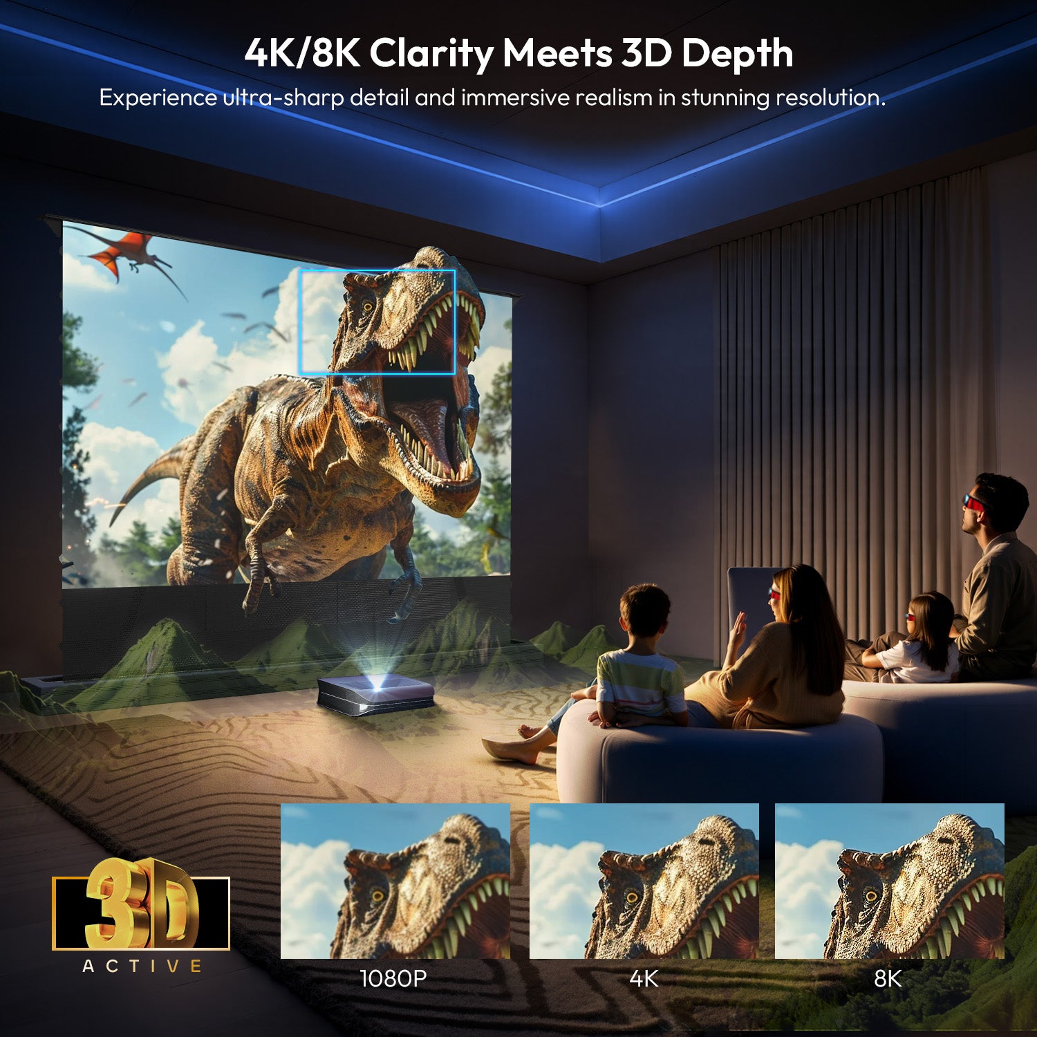 NothingProjector PET Crystal Classic UST ALR Screen: 4K UHD Clarity & 3D Compatibility for Cinema-Grade Viewing