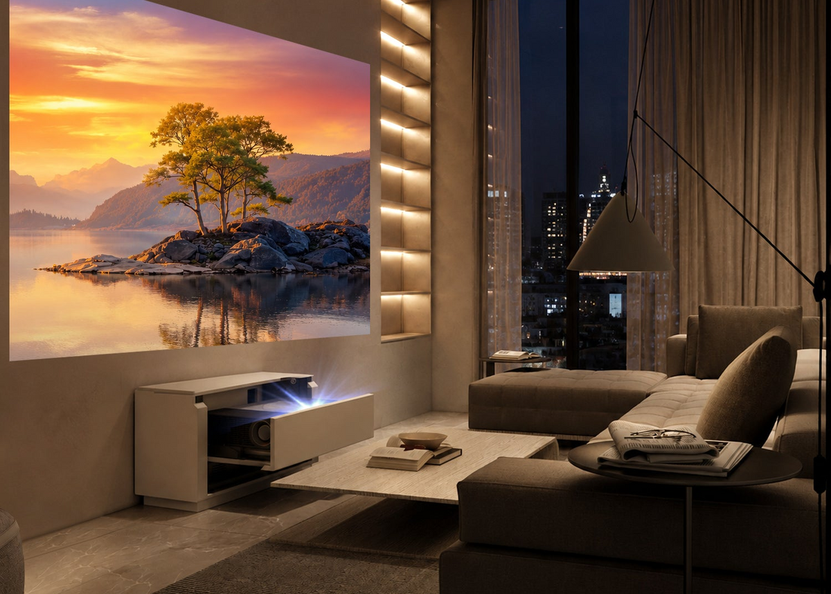 Seamless Motorized Integration for Wall-Mounted Screen Setups
