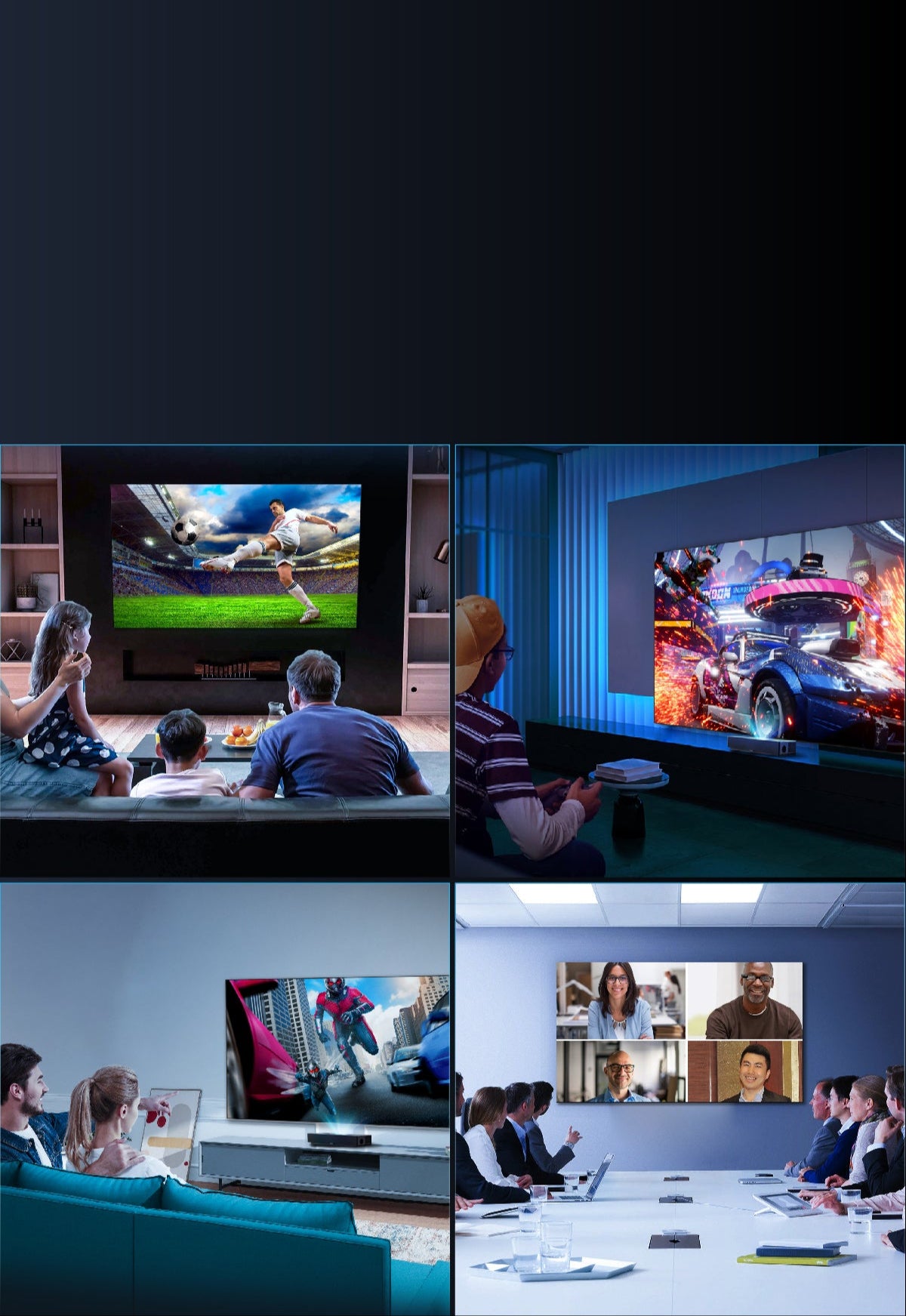 Nothingprojector UST projector black series fixed frame  ALR screen perfect for home theaters, offices, conferences, and public presentations.