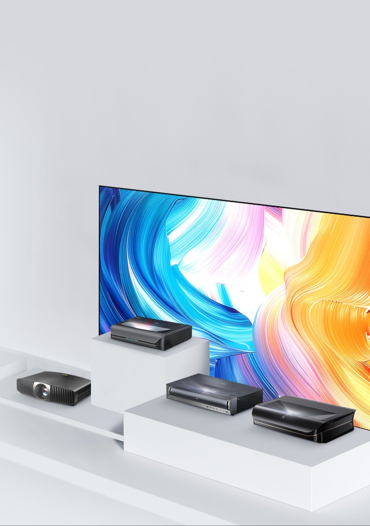 The Nothing Projector Black Series fixed frame ALR screen perfectly fits UST projectors from Hisense, AWOL, BenQ, and more, effortlessly creating a cinema-grade home theater experience.