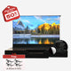 Shore Wood Grain UST Projector Cabinet + Motorized Floor Rising Screen Bundle(Cabinet Pre-Assembled）