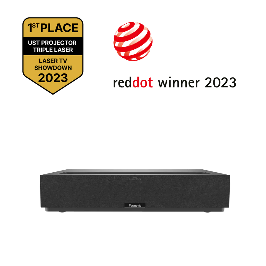 (Used - Like New) AU Formovie Theater Google Assistant Smart Short Throw Laser Projector 4K UST