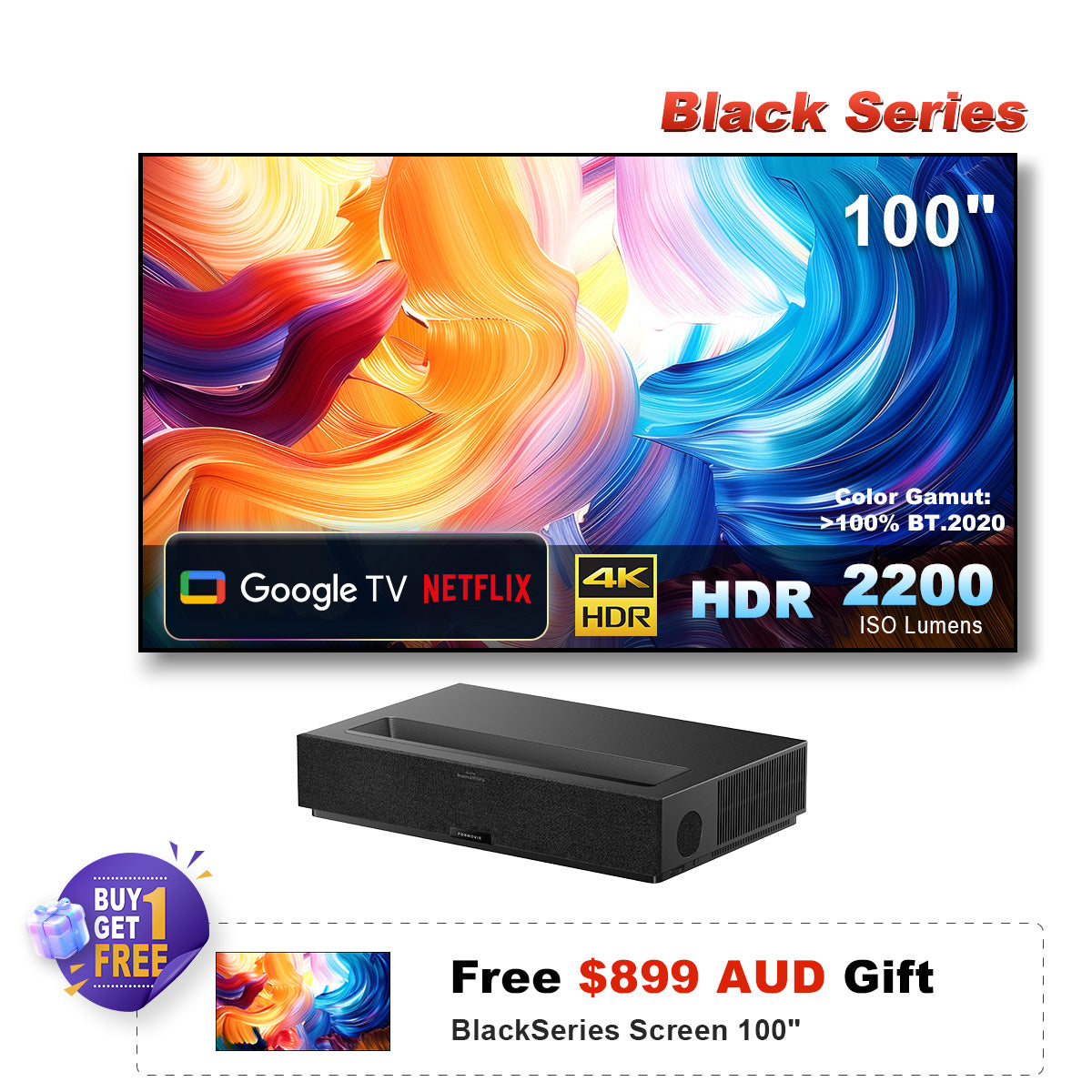 (AU) Formovie Theater Premium UST 4K Triple Color Laser TV Projector