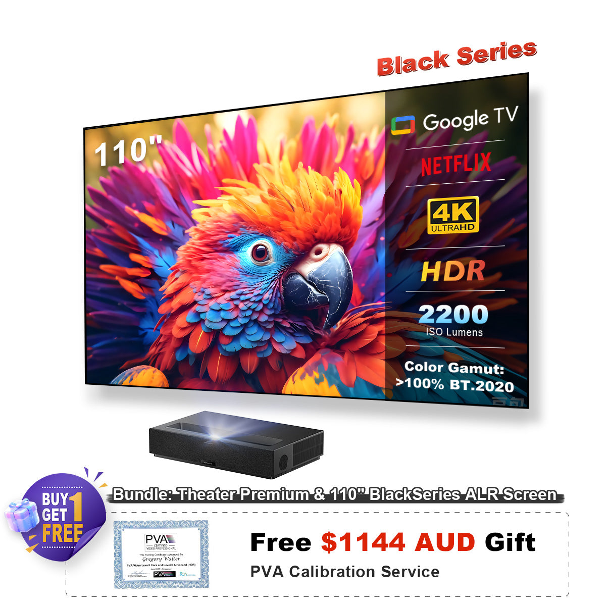 (AU) Formovie Theater Premium UST 4K Triple Color Laser TV Projector