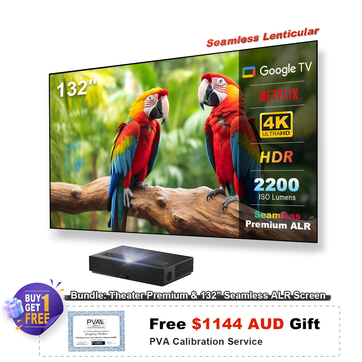 (AU) Formovie Theater Premium UST 4K Triple Color Laser TV Projector