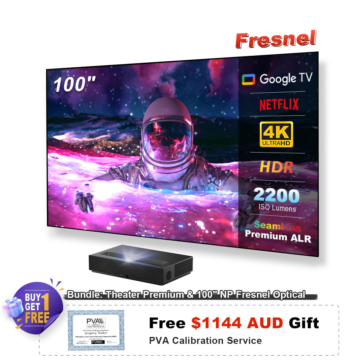 (AU) Formovie Theater Premium UST 4K Triple Color Laser TV Projector