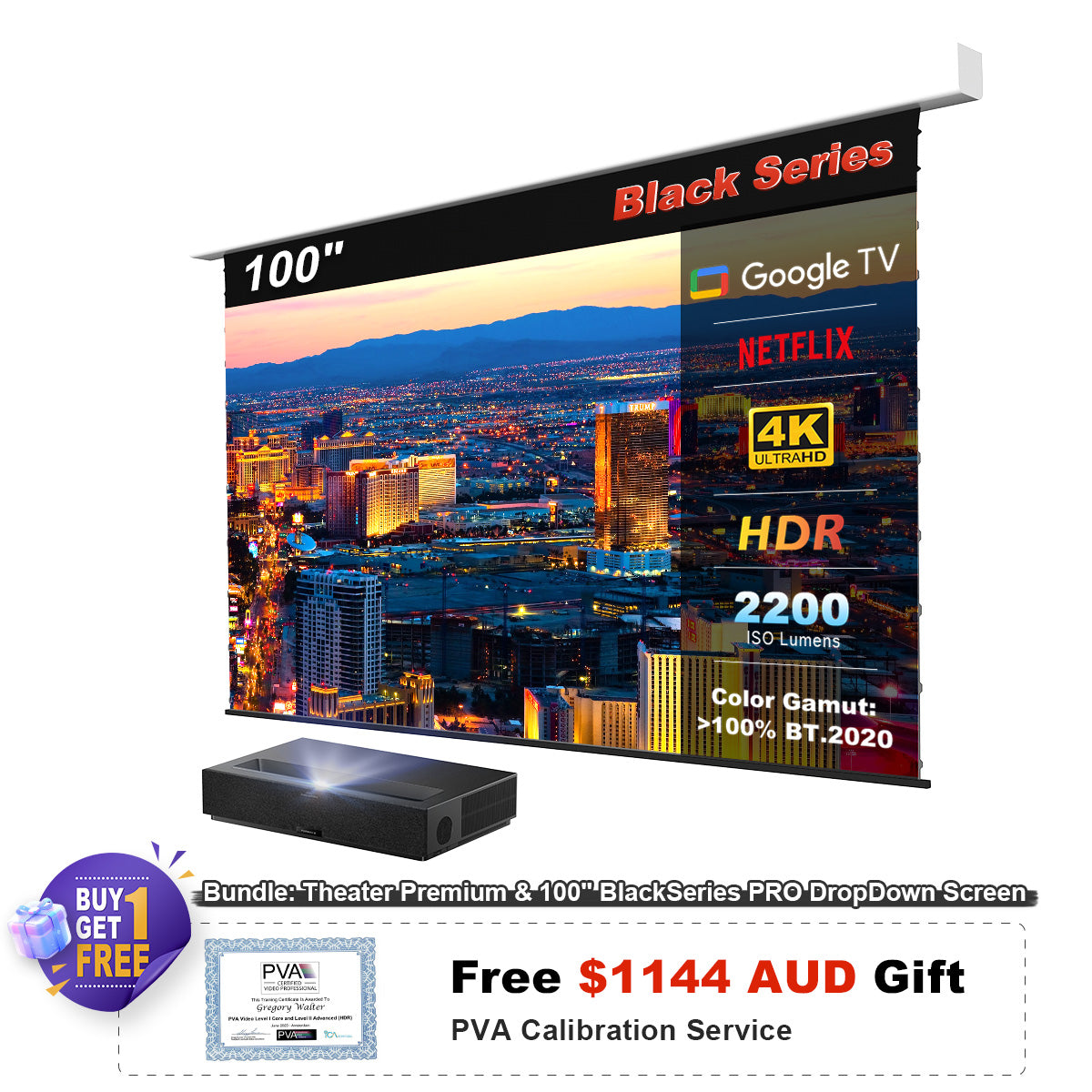 (AU) Formovie Theater Premium UST 4K Triple Color Laser TV Projector