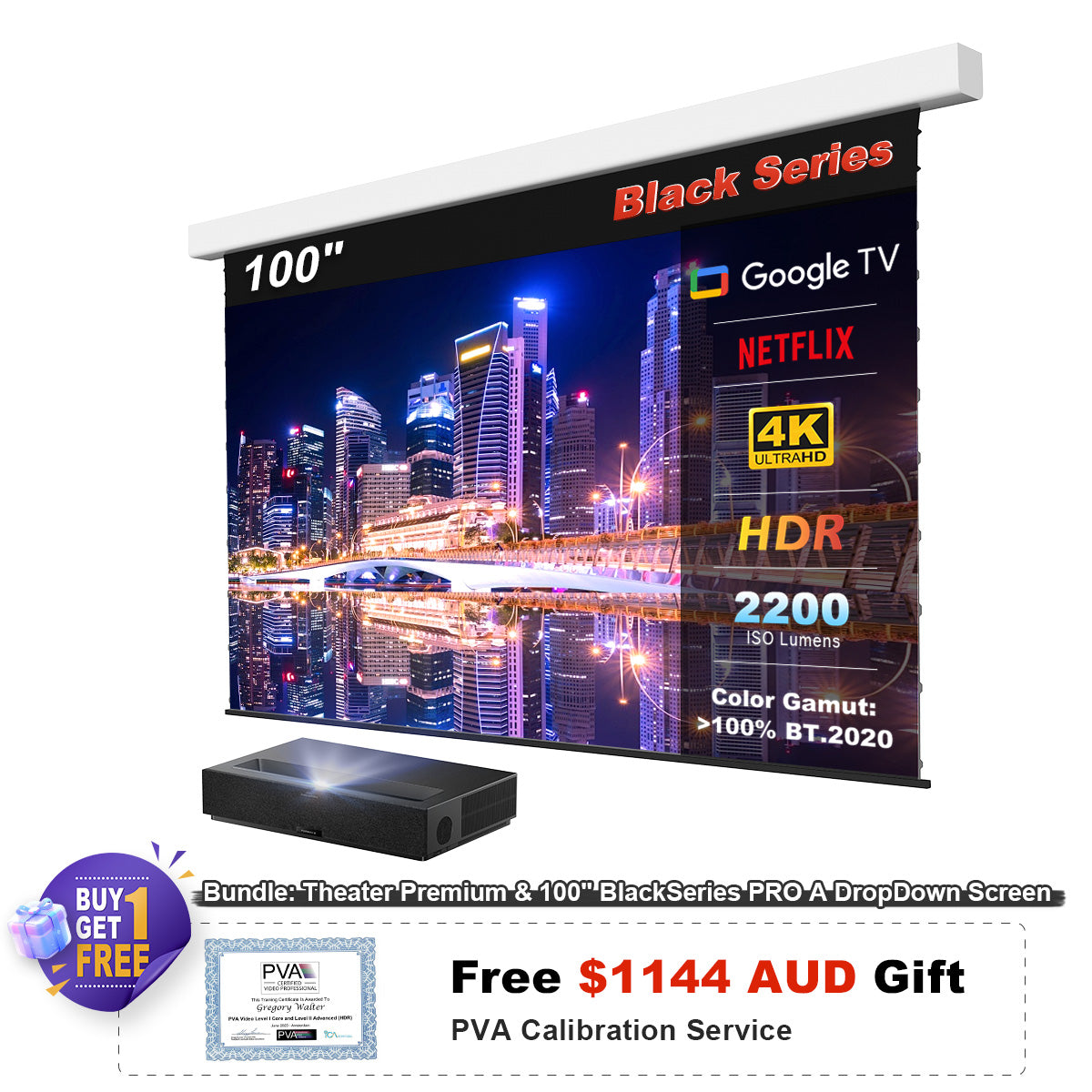 (AU) Formovie Theater Premium UST 4K Triple Color Laser TV Projector
