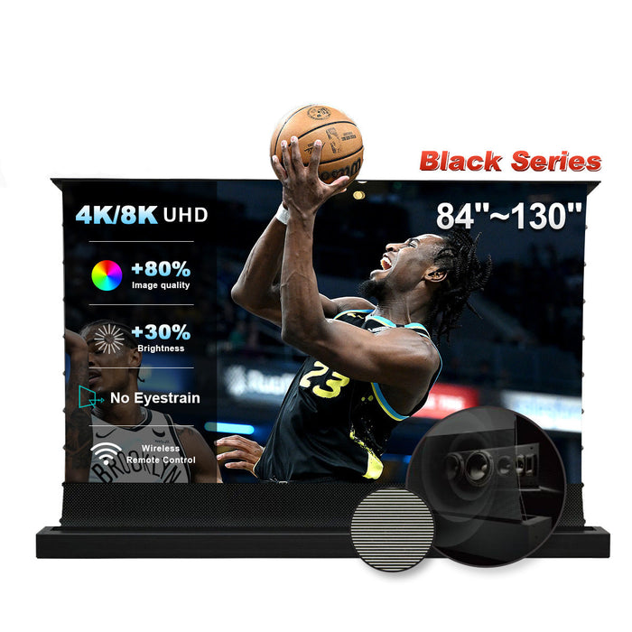 84''-130'' NothingProjector Black Series 95% ALR Motorized Floor Rising Screen For Ultra Short Throw Projector