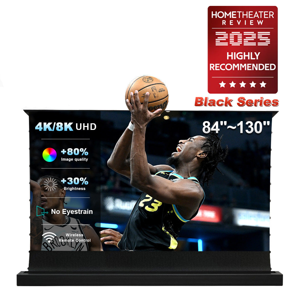 84''-130'' NothingProjector Black Series ALR Motorized Floor Rising Screen For Ultra Short Throw Projector