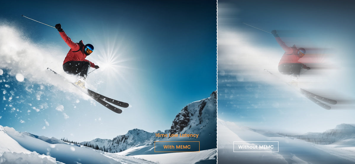 JMGO N1S Infinity delivers ultra-responsive 16ms latency for real-time gaming without lag.