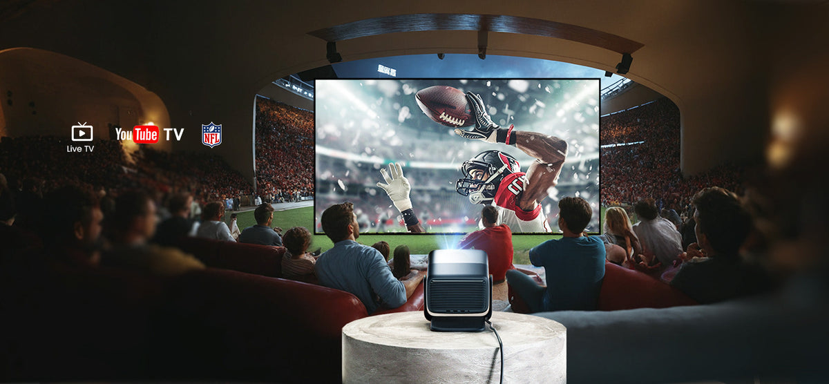 JMGO N1S Infinity provides free entertainment with over 800 live TV channels through its integrated program guide.