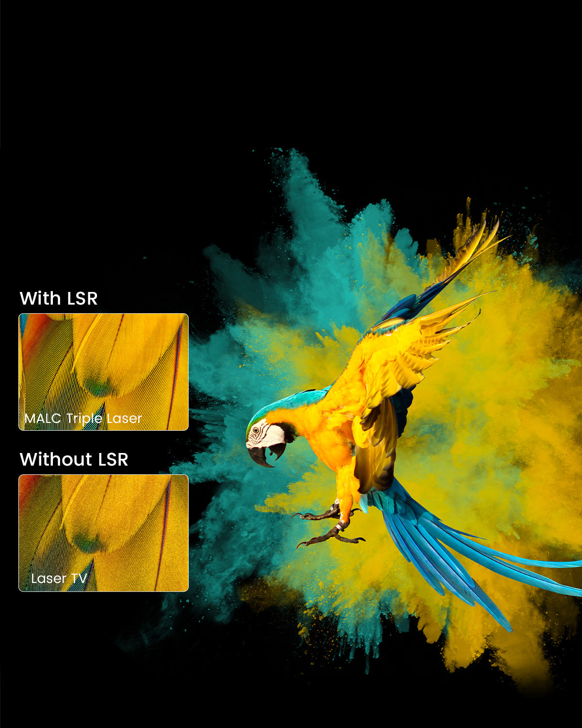 JMGO N1S Ultimate's MALC triple laser technology delivers exceptional visual precision for breathtaking 4K clarity.