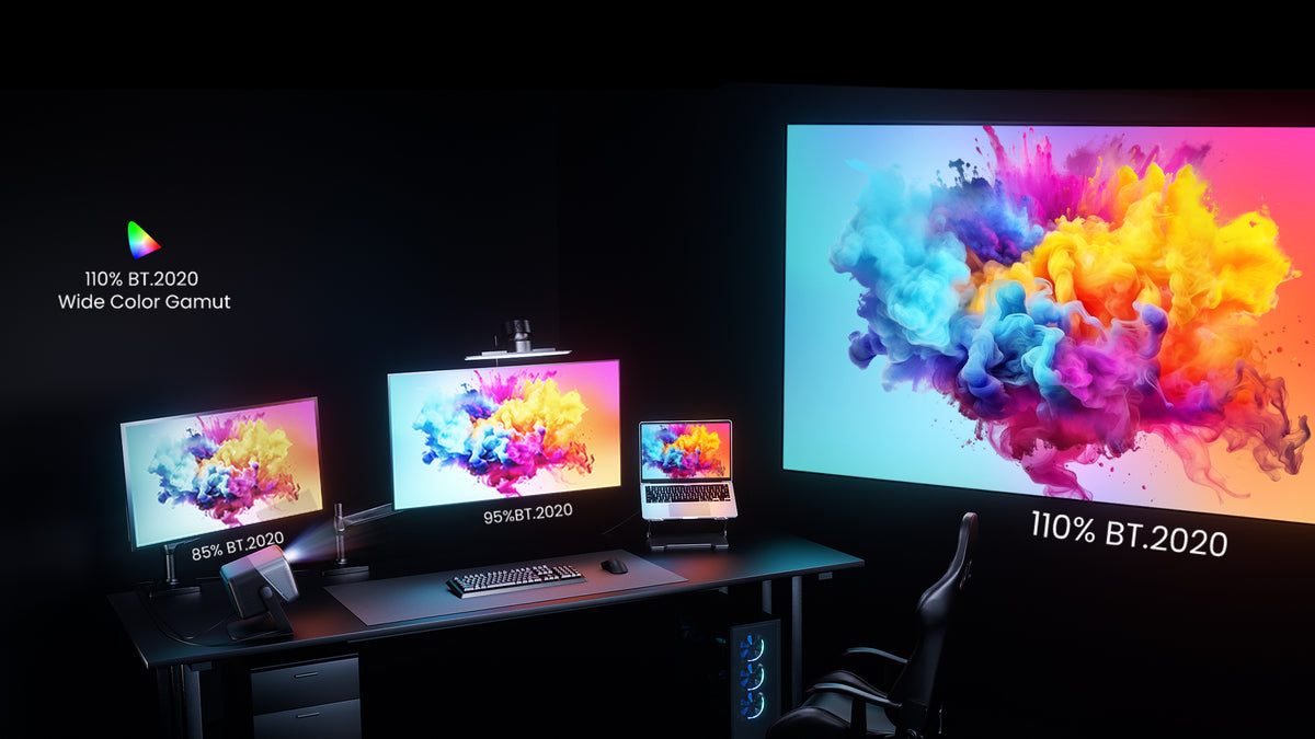JMGO N1S Ultimate's triple laser technology captures the poetic essence of color with breathtaking vibrance.