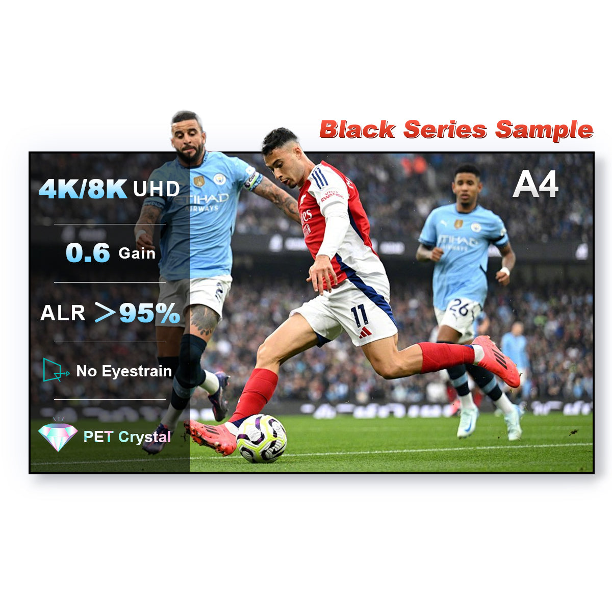 عينة شاشة NothingProjector Black Series بحجم A4