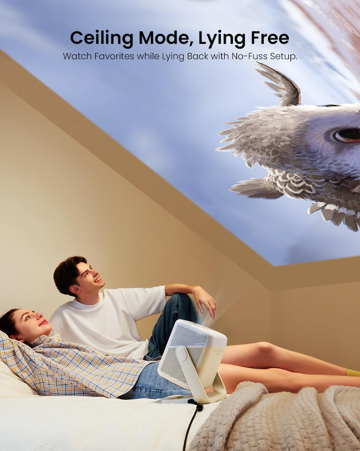 (New - AU) JMGO N1S Nano Long Throw LED Google TV Projector 460 ISO Lumens