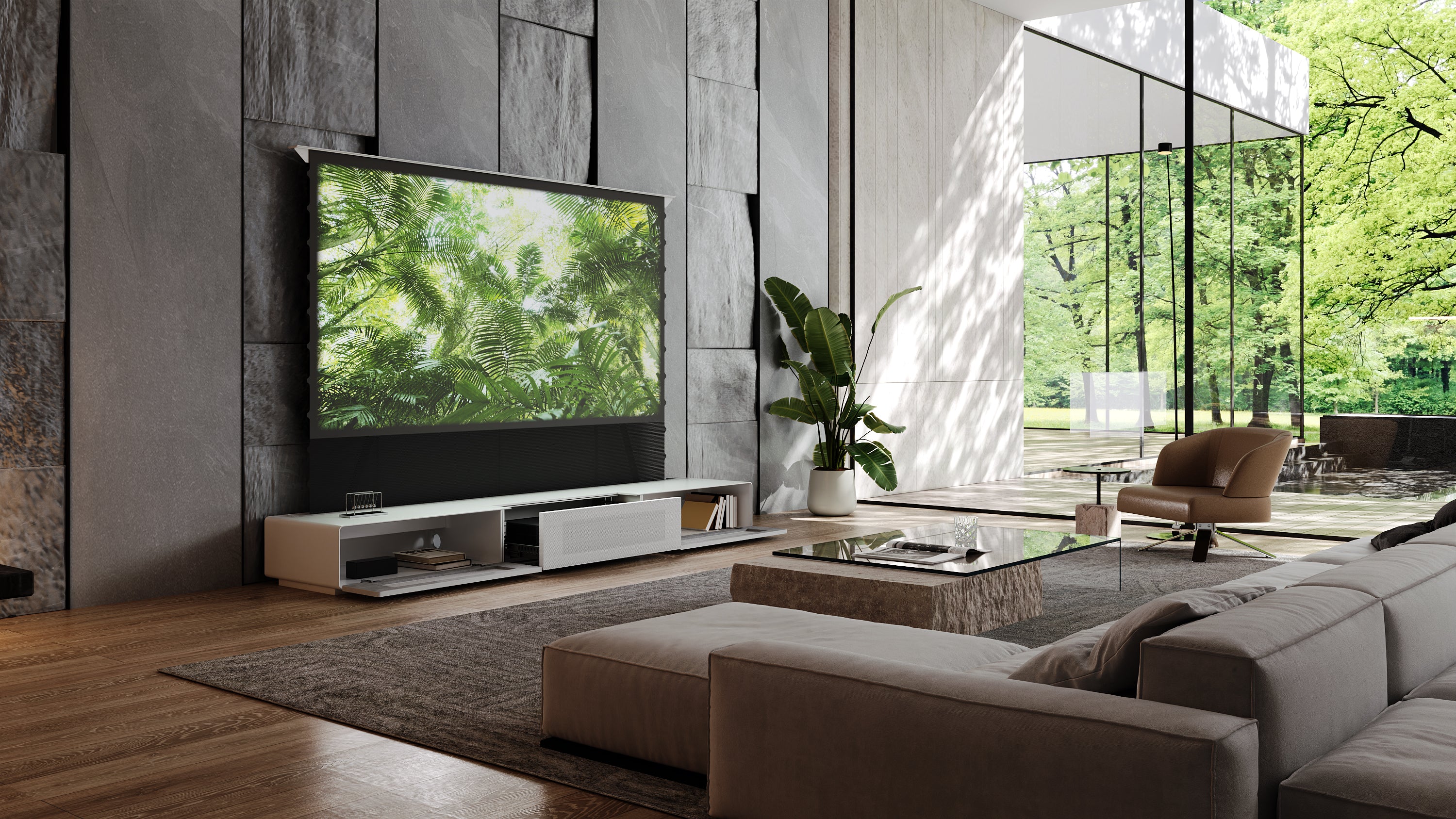 shore laser tv matte white cabinet for ultra short throw projectors