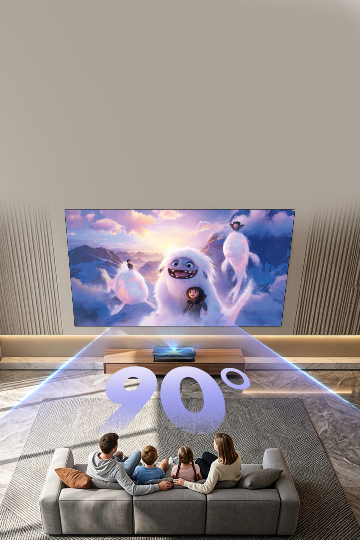 NothingProjector ALR Screen Comparison Fresnel 90° Viewing Angle vs Black Series 170° Viewing Angle for Different Projector Brightness