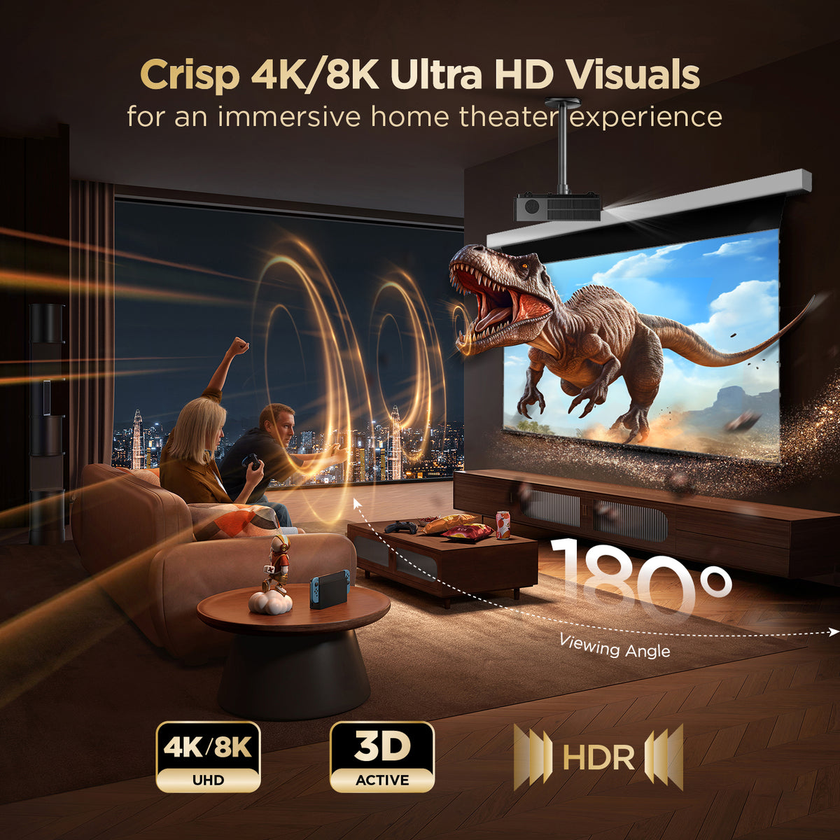 Lenticular ALR texture of the NothingProjector Black Series Slimline UST ALR screen with 0.6 gain and 180° view
