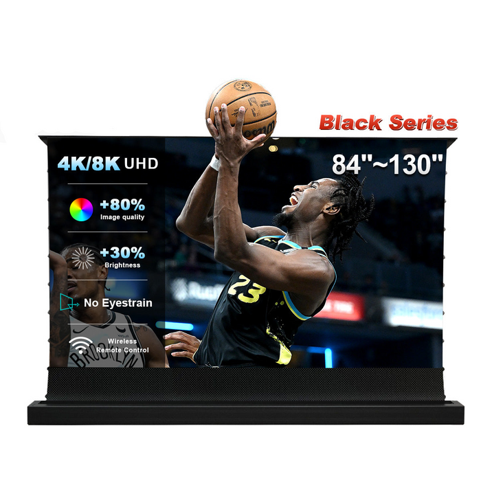 84''-130'' NothingProjector Black Series ALR Motorized Floor Rising Screen For Ultra Short Throw Projector
