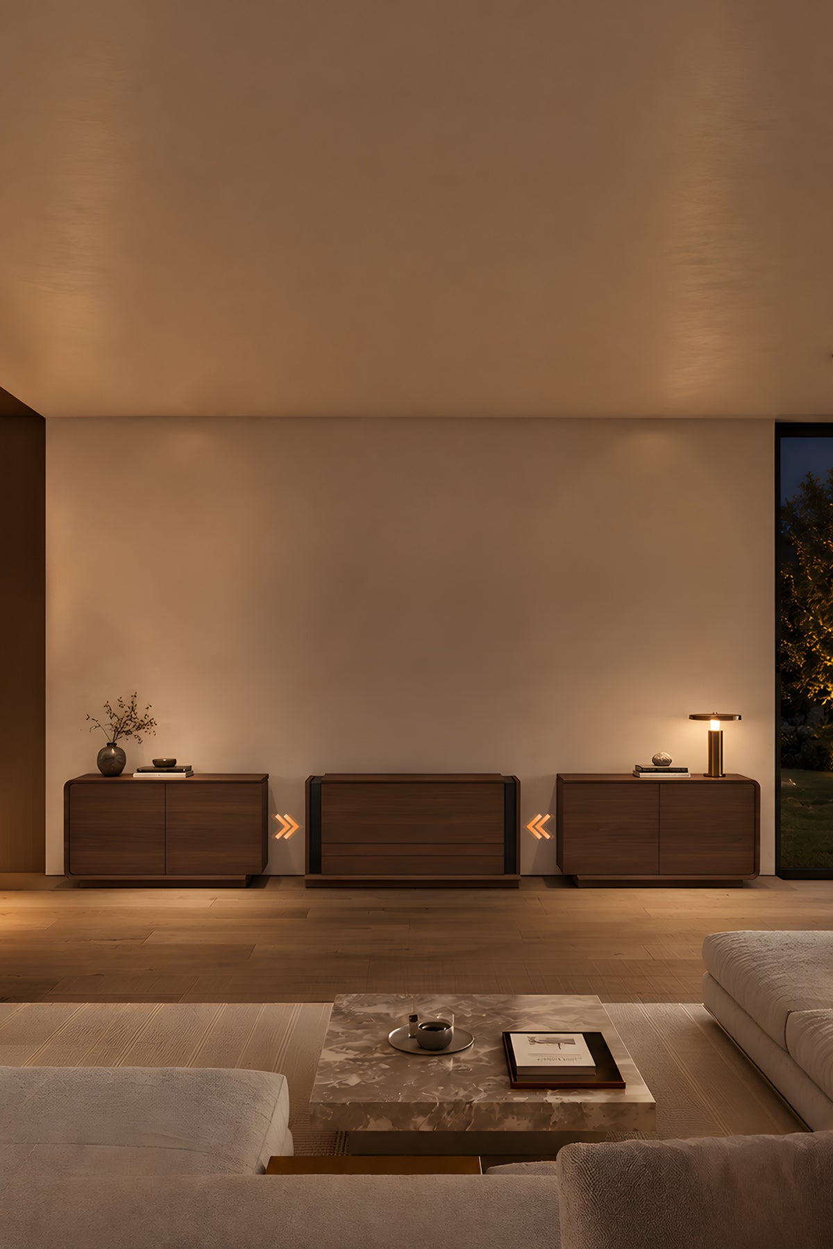 NothingProjector Walnut laser TV cabinet — zero assembly