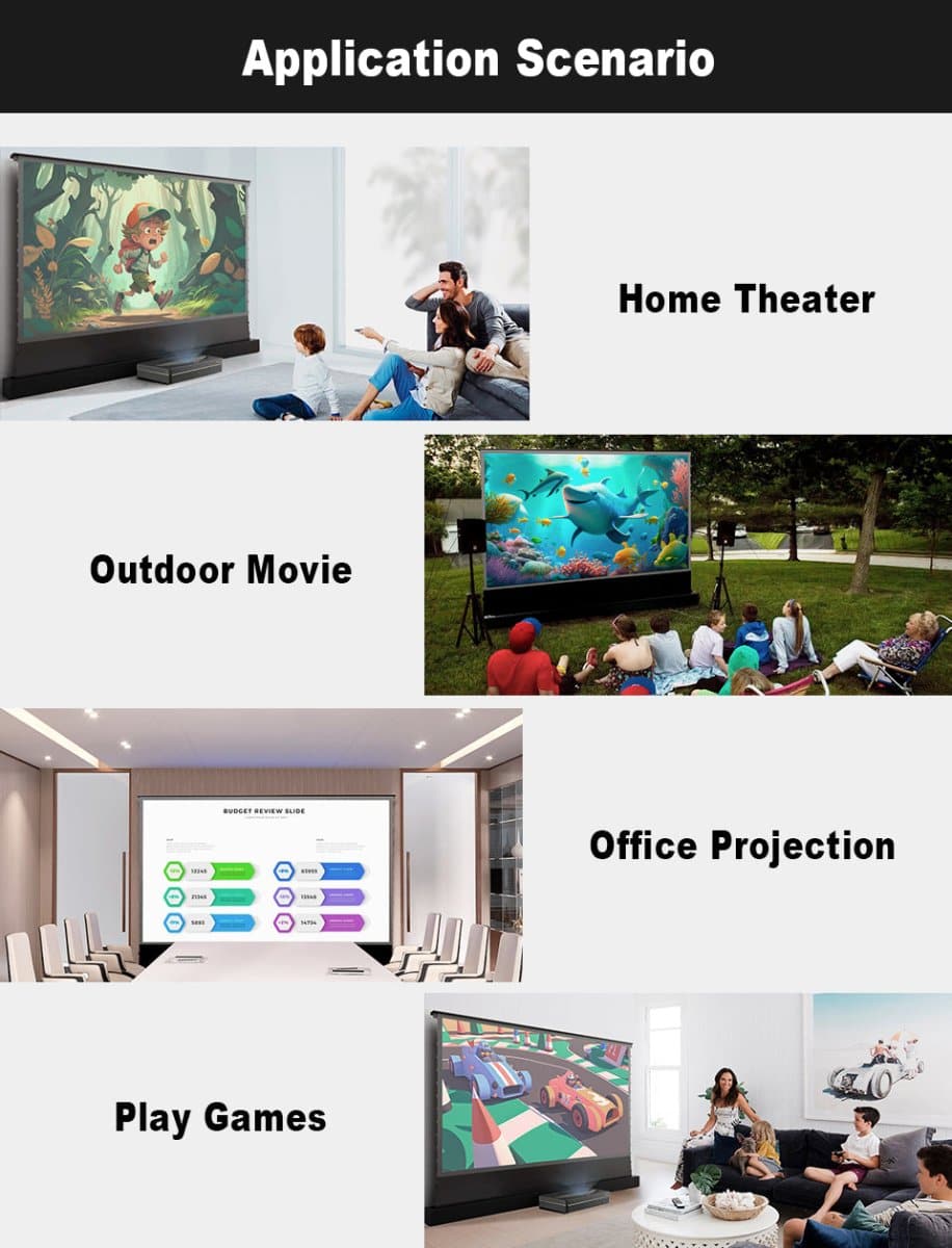 NothingProjector Motorized Floor Rising 120 inch ALR Screen For Ultra Short Throw Projector - Nothingprojector