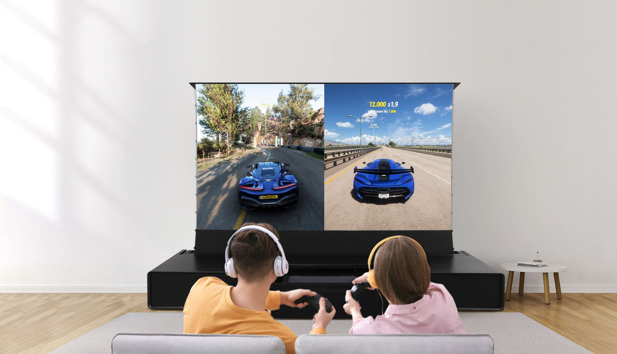 Experience true cinematic immersion with shore laser TV cabinet that makes you feel part of the action.