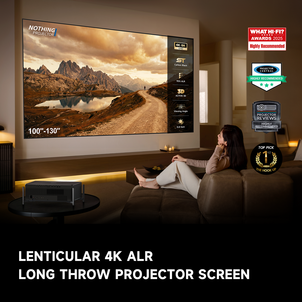 XGIMI Titan 4K Home Theater Dual Laser Projector 5000 ISO Lumens