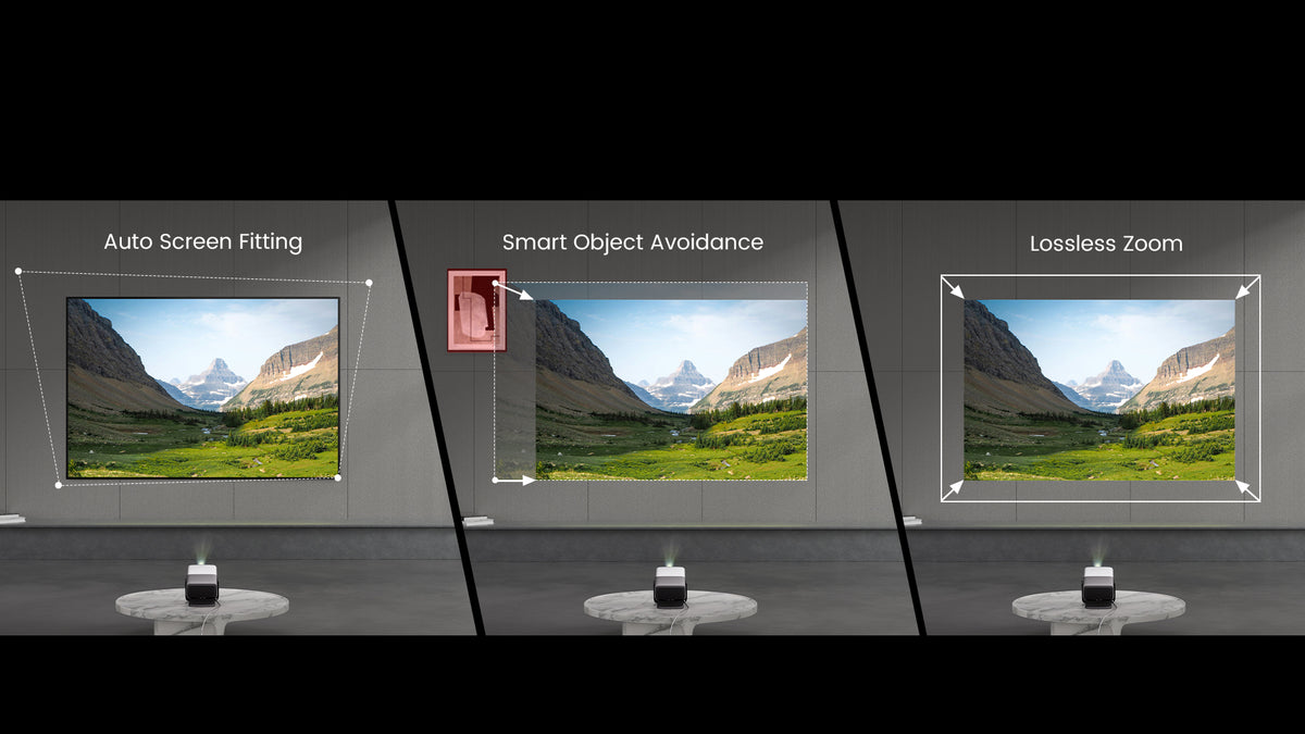 JMGO N1S delivers instant clarity with smart tuning that automatically fits any screen perfectly.