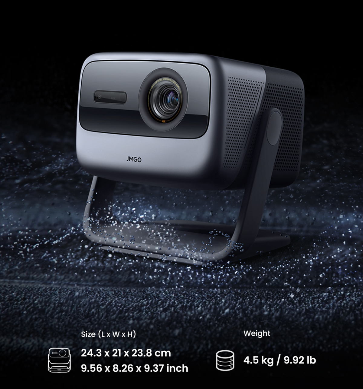 JMGO N1S Ultimate 4K Laser Outdoor Projector 3300 ISO Lumens Google TV with Netflix