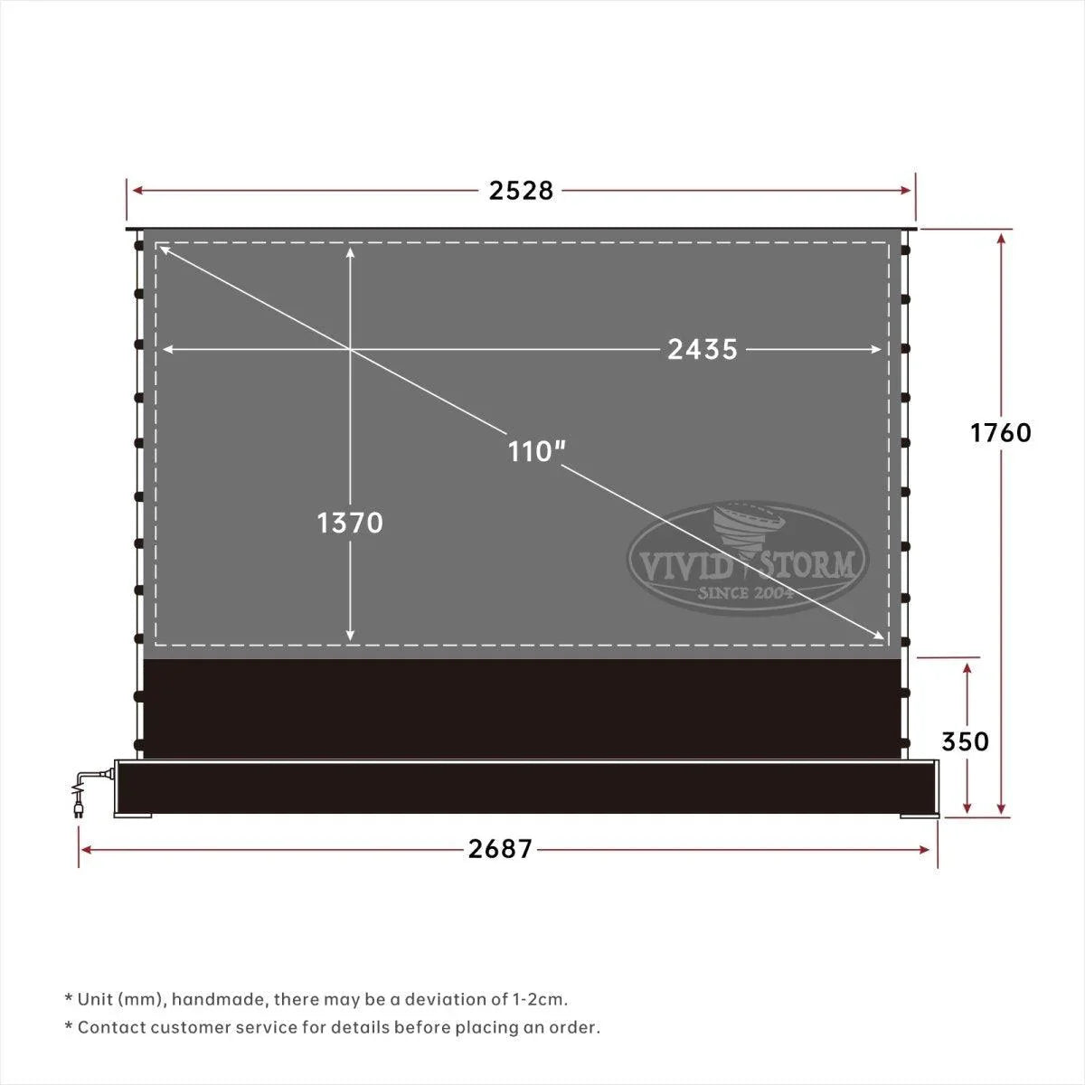 VIVIDSTORM S PRO P モーター式 4K HD 3D 床上昇型 UST ALR